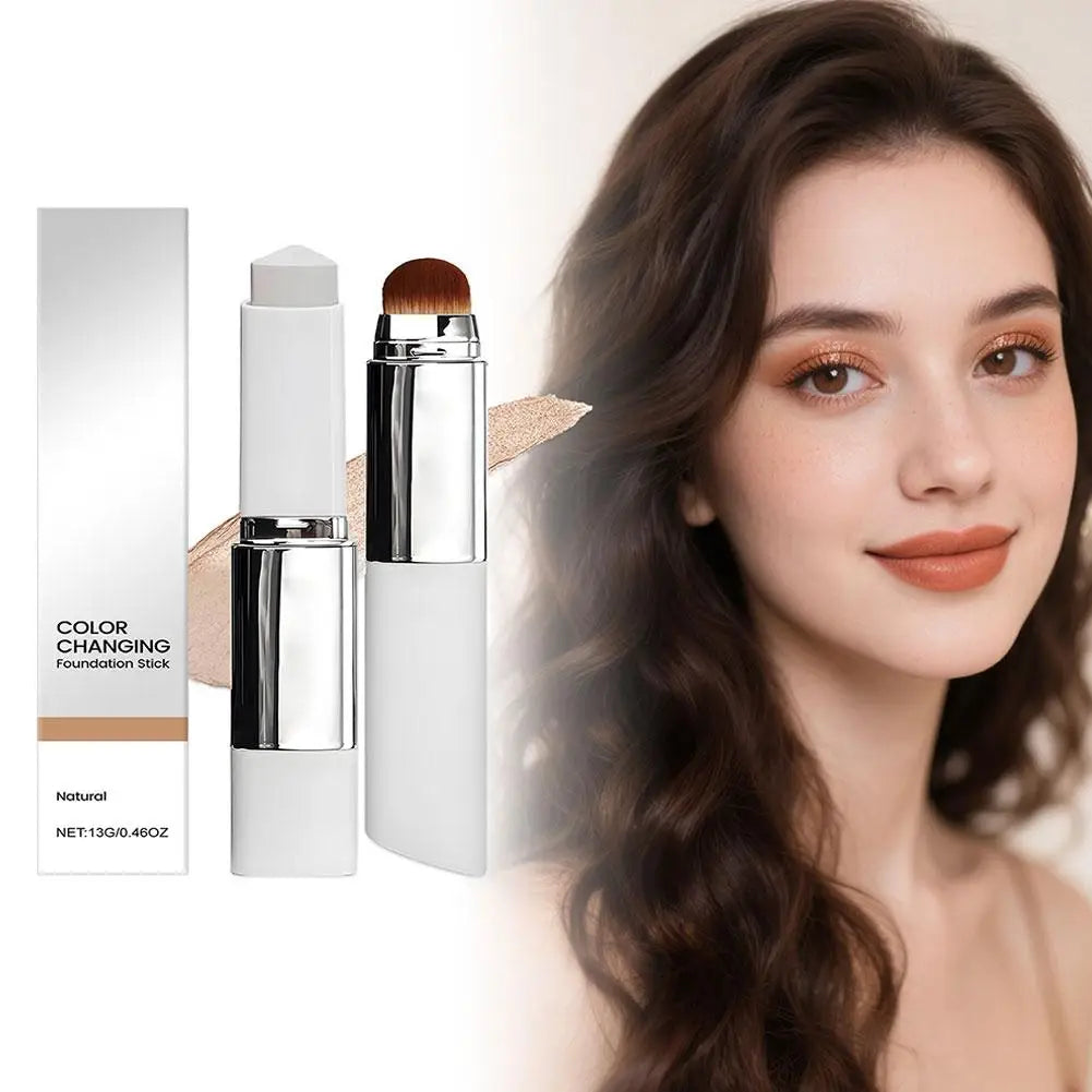 Self-Adjusting Color Changing Foundation Stick - 2-in-1 Hydrating & Brightening Base