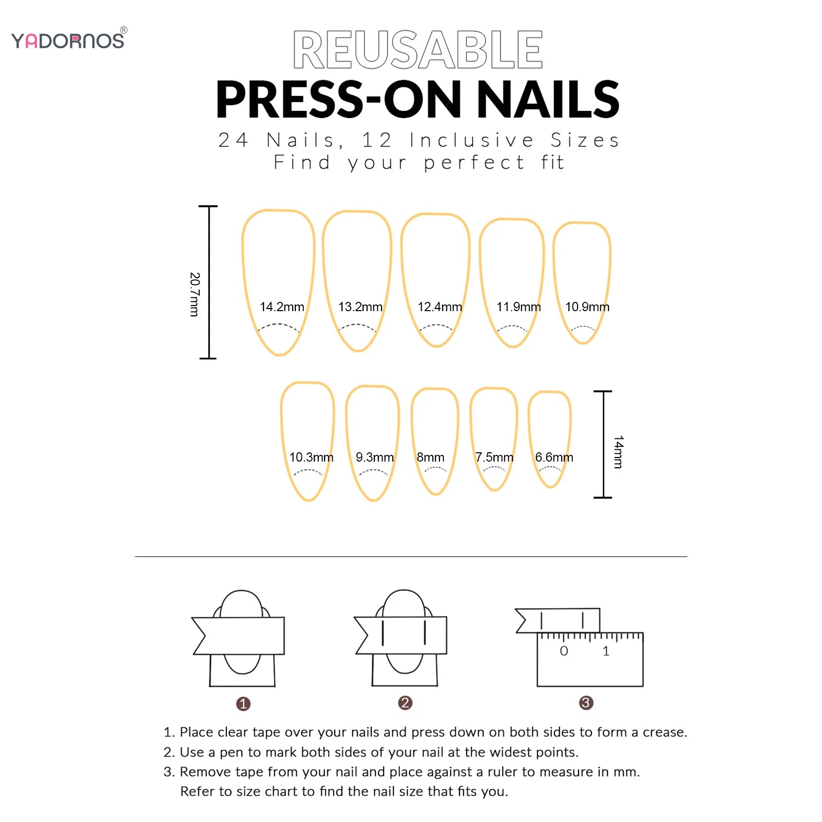 Sweet Almond Gradient Blue French Press On Nails - 24pcs Y2K Star Art