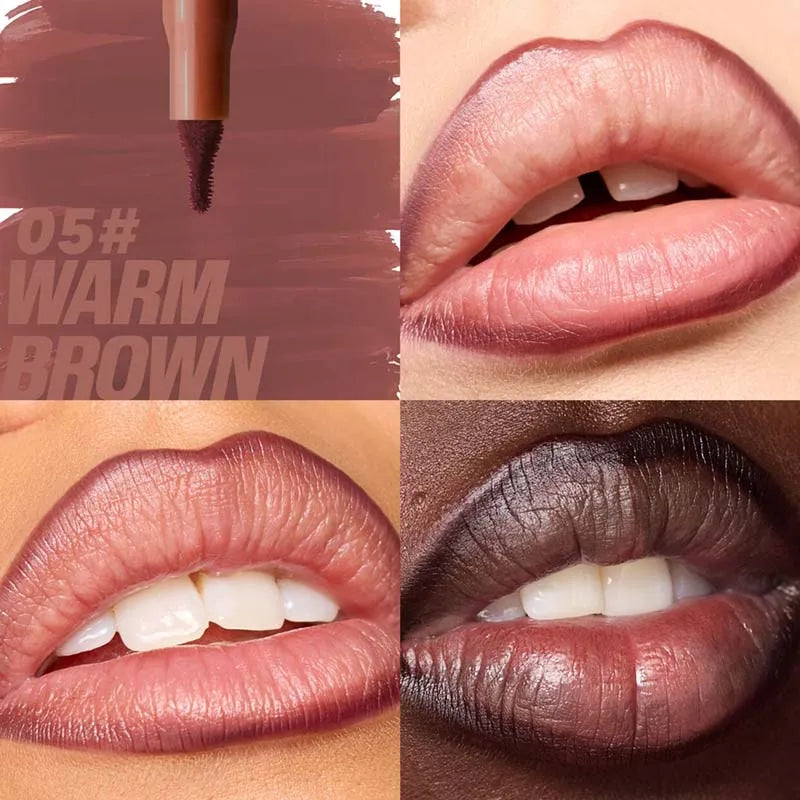 Waterproof Matte Lip Liner Pencil - Long-Lasting Velvet Lip Contour Pen
