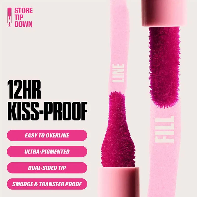 Waterproof Matte Lip Liner Pencil - Long-Lasting Velvet Lip Contour Pen