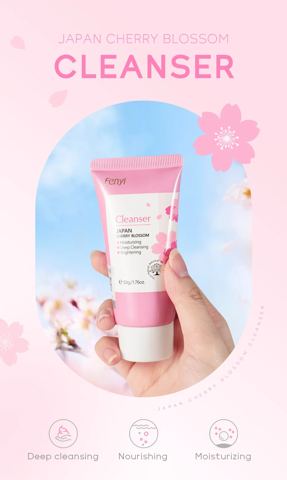 Vitamin C & Cherry Blossom Face Wash | Hydrating & Blackhead Care