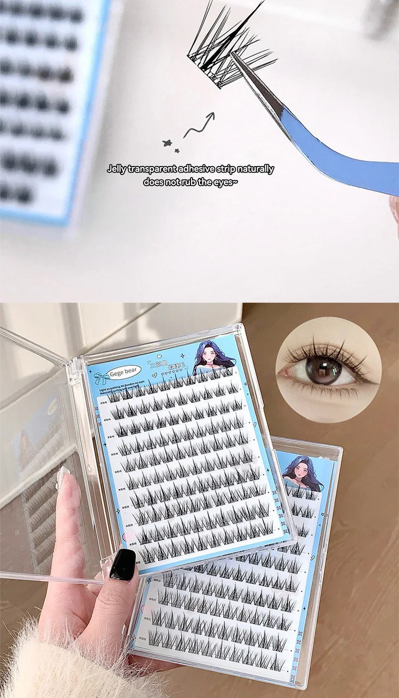 Gege Bear Glue-Free False Eyelashes - Natural Self-Adhesive Lashes