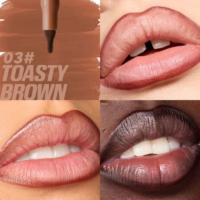 Waterproof Matte Lip Liner Pencil - Long-Lasting Velvet Lip Contour Pen