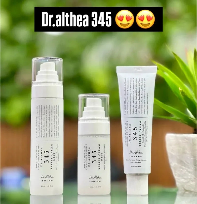 Dr. Althea 345 Whitening Skincare Collection | Whitening Cream, Barrier Cream, Jelly Mist & Moisturizing Spray (50ml, 60ml, 100ml)