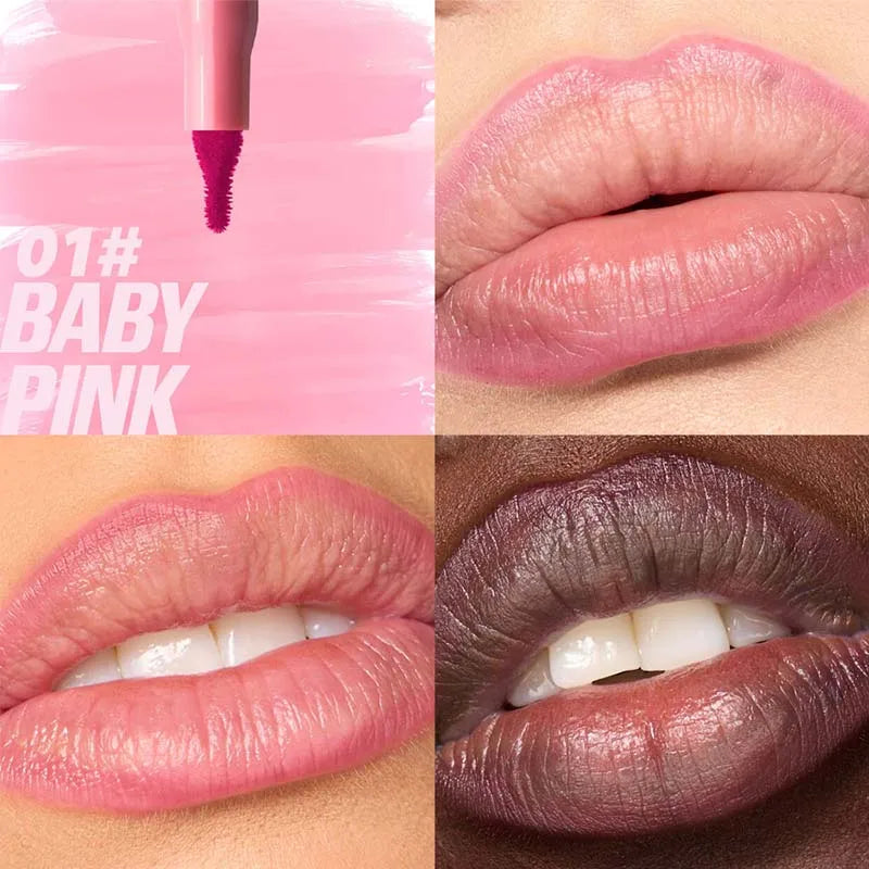 Waterproof Matte Lip Liner Pencil - Long-Lasting Velvet Lip Contour Pen