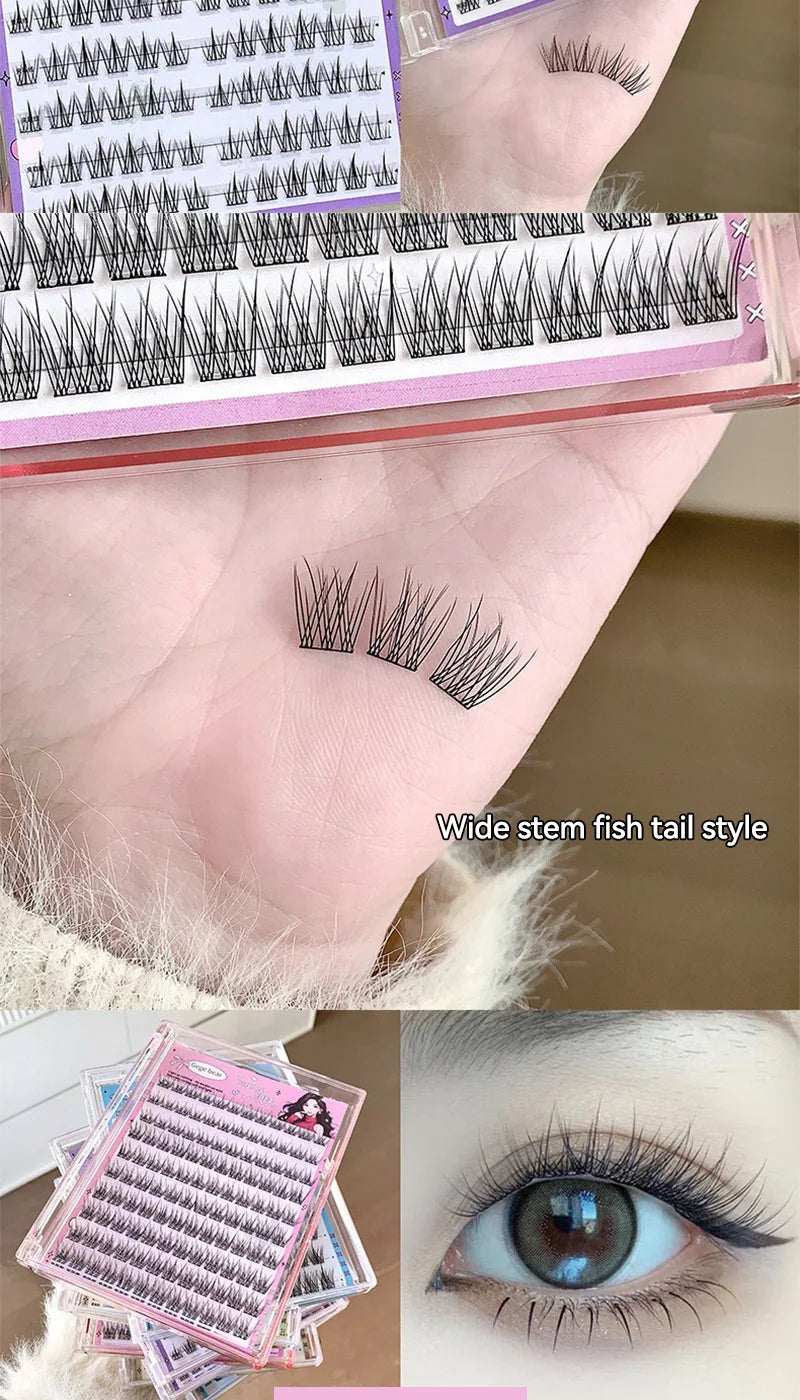 Gege Bear Glue-Free False Eyelashes - Natural Self-Adhesive Lashes