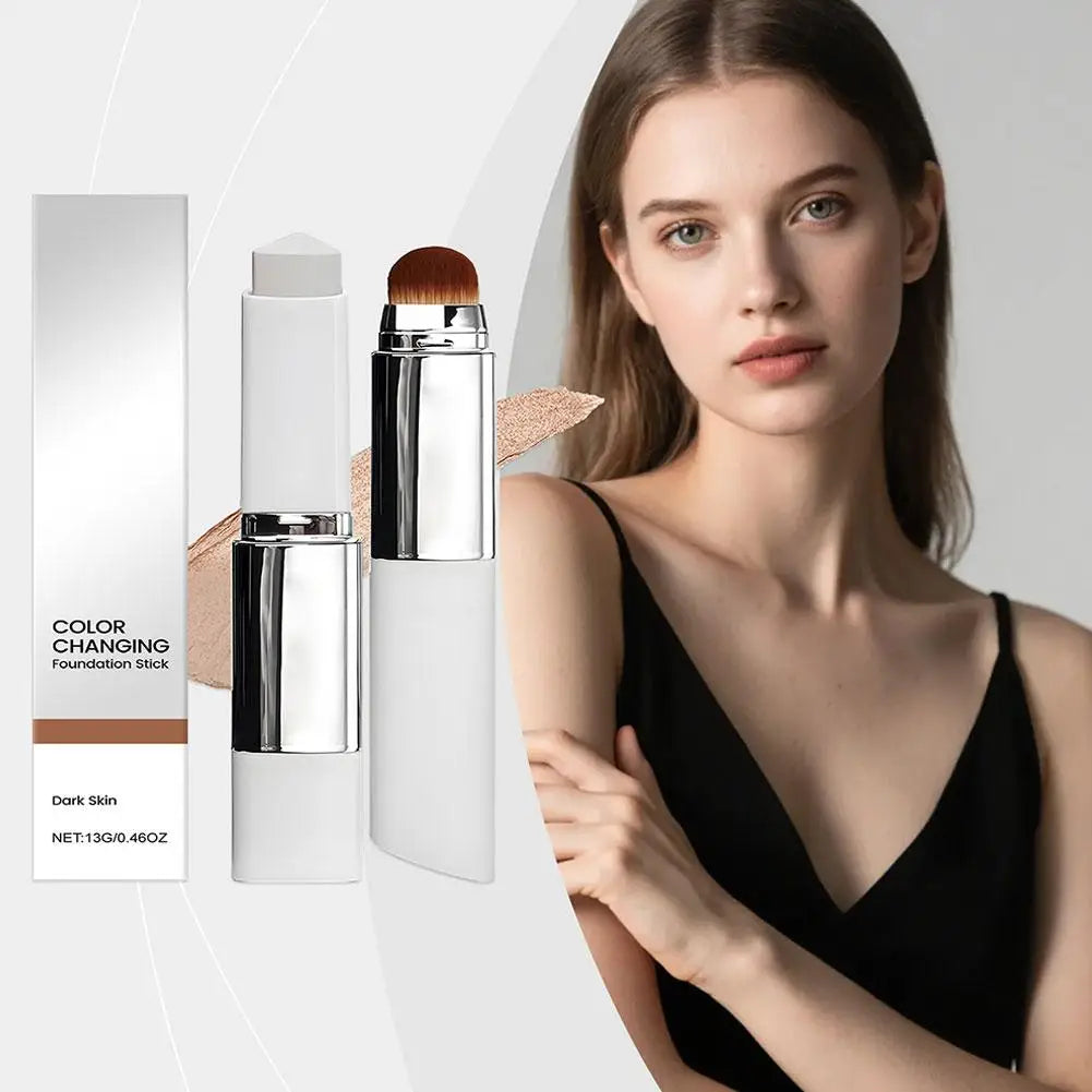 Self-Adjusting Color Changing Foundation Stick - 2-in-1 Hydrating & Brightening Base