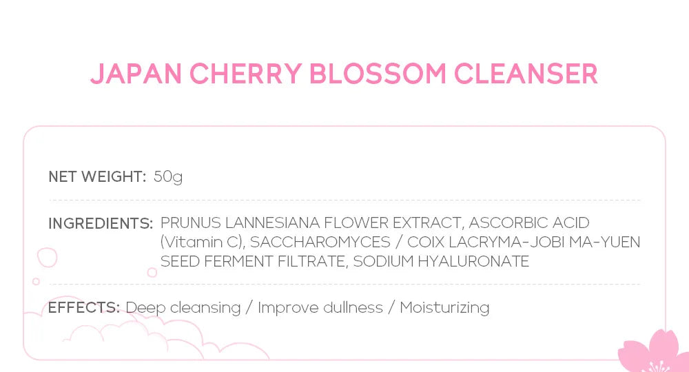 Vitamin C & Cherry Blossom Face Wash | Hydrating & Blackhead Care