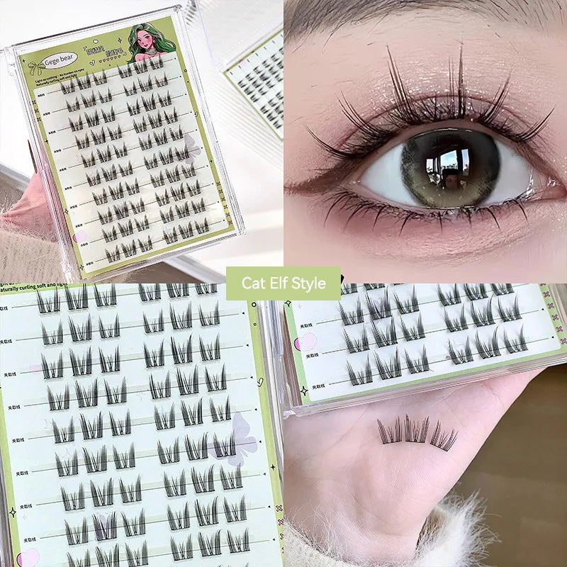 Gege Bear Glue-Free False Eyelashes - Natural Self-Adhesive Lashes