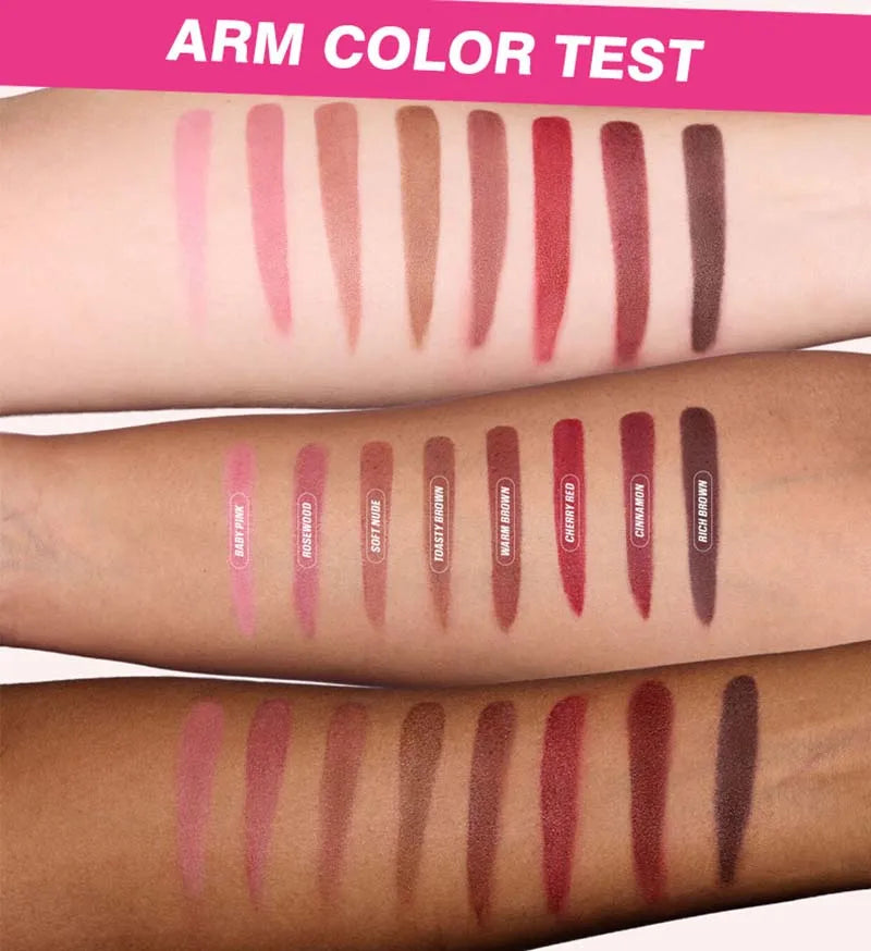 Waterproof Matte Lip Liner Pencil - Long-Lasting Velvet Lip Contour Pen