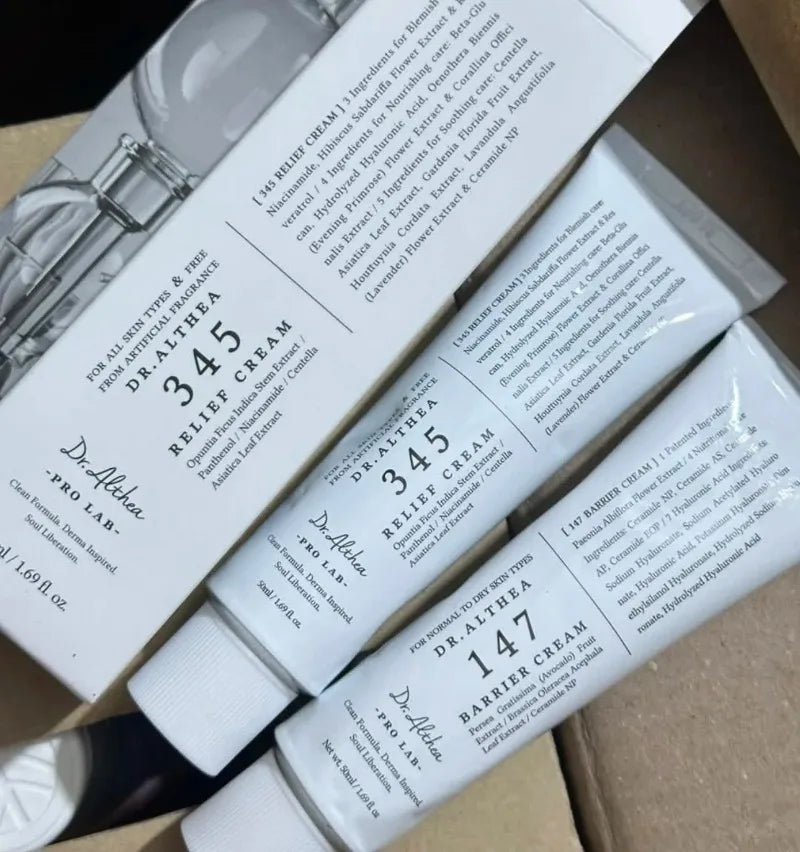 Dr. Althea 345 Whitening Skincare Collection | Whitening Cream, Barrier Cream, Jelly Mist & Moisturizing Spray (50ml, 60ml, 100ml)