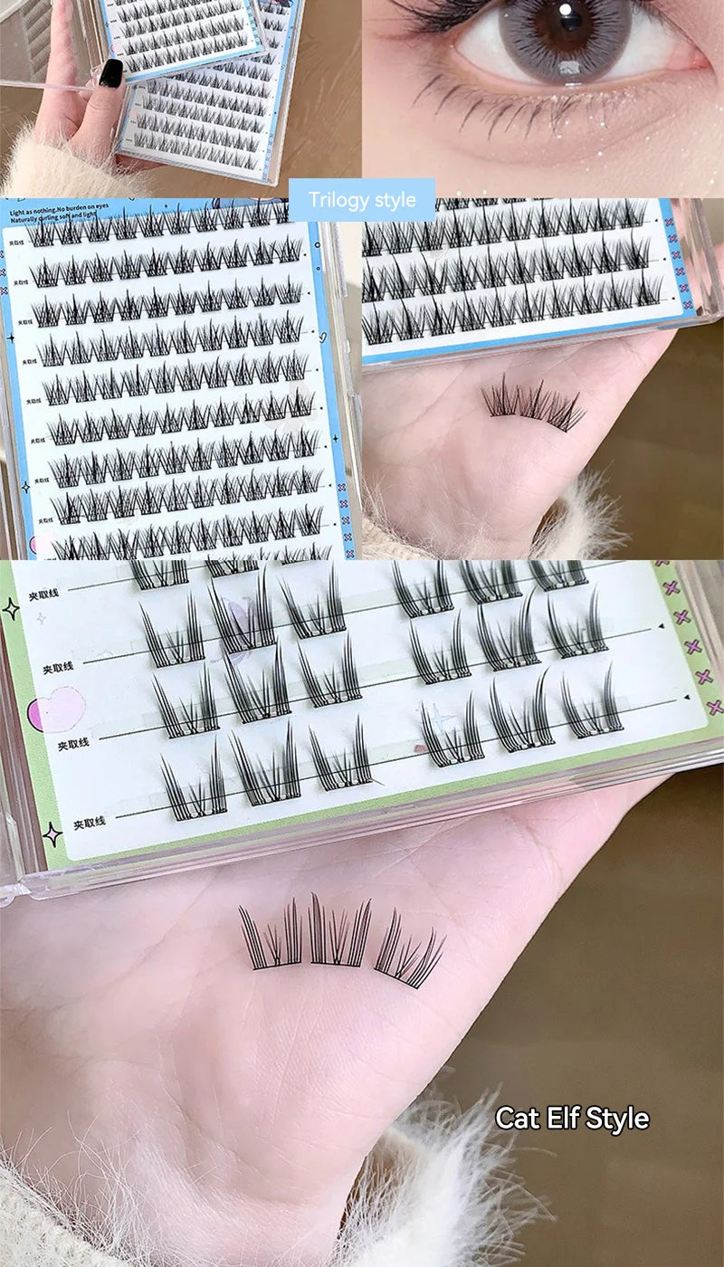 Gege Bear Glue-Free False Eyelashes - Natural Self-Adhesive Lashes