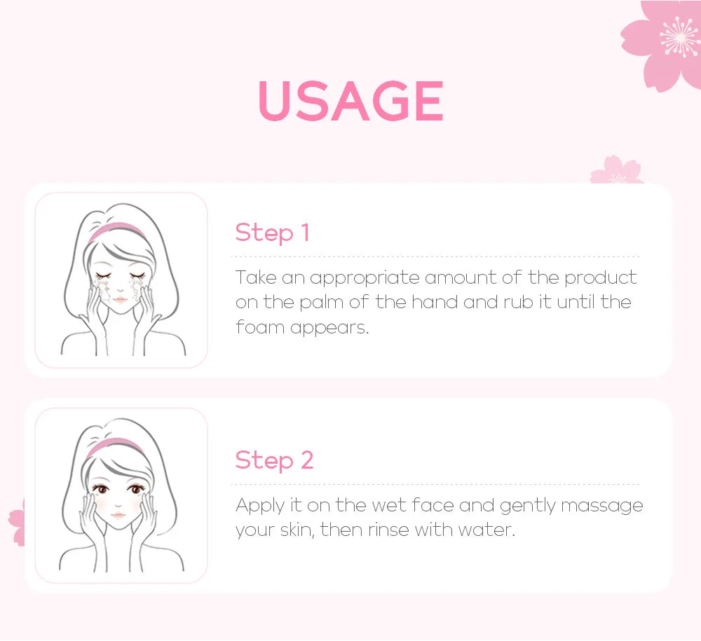 Vitamin C & Cherry Blossom Face Wash | Hydrating & Blackhead Care