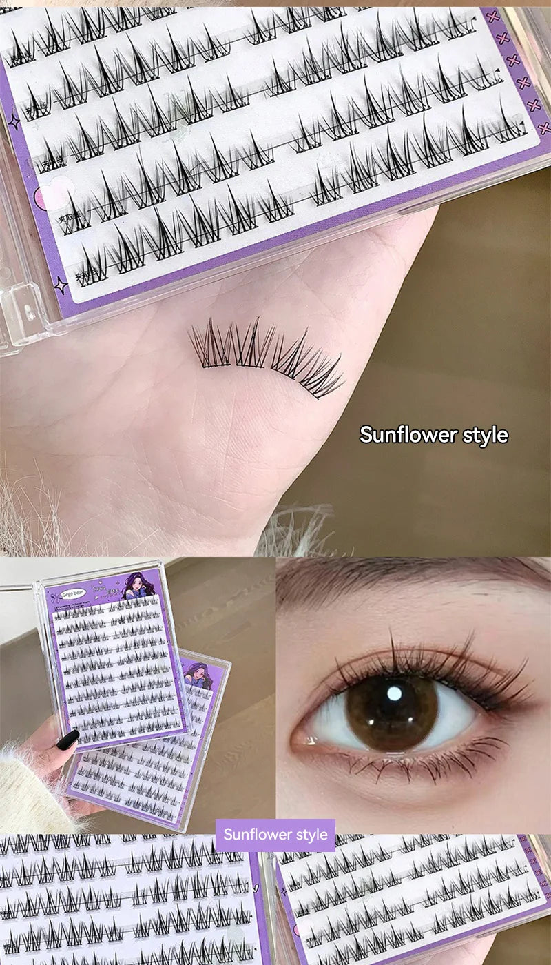Gege Bear Glue-Free False Eyelashes - Natural Self-Adhesive Lashes