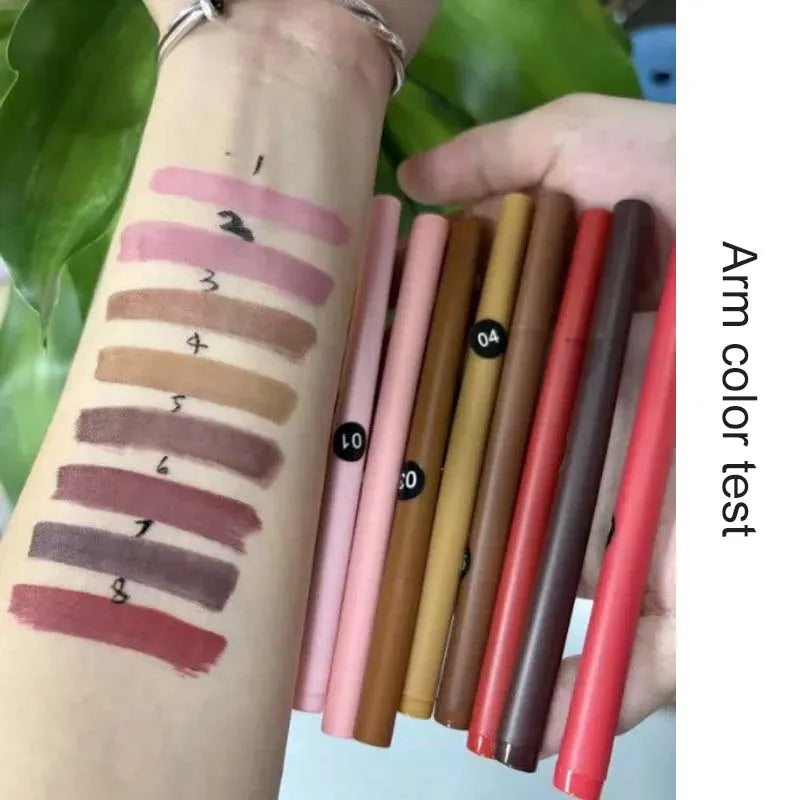 Waterproof Matte Lip Liner Pencil - Long-Lasting Velvet Lip Contour Pen