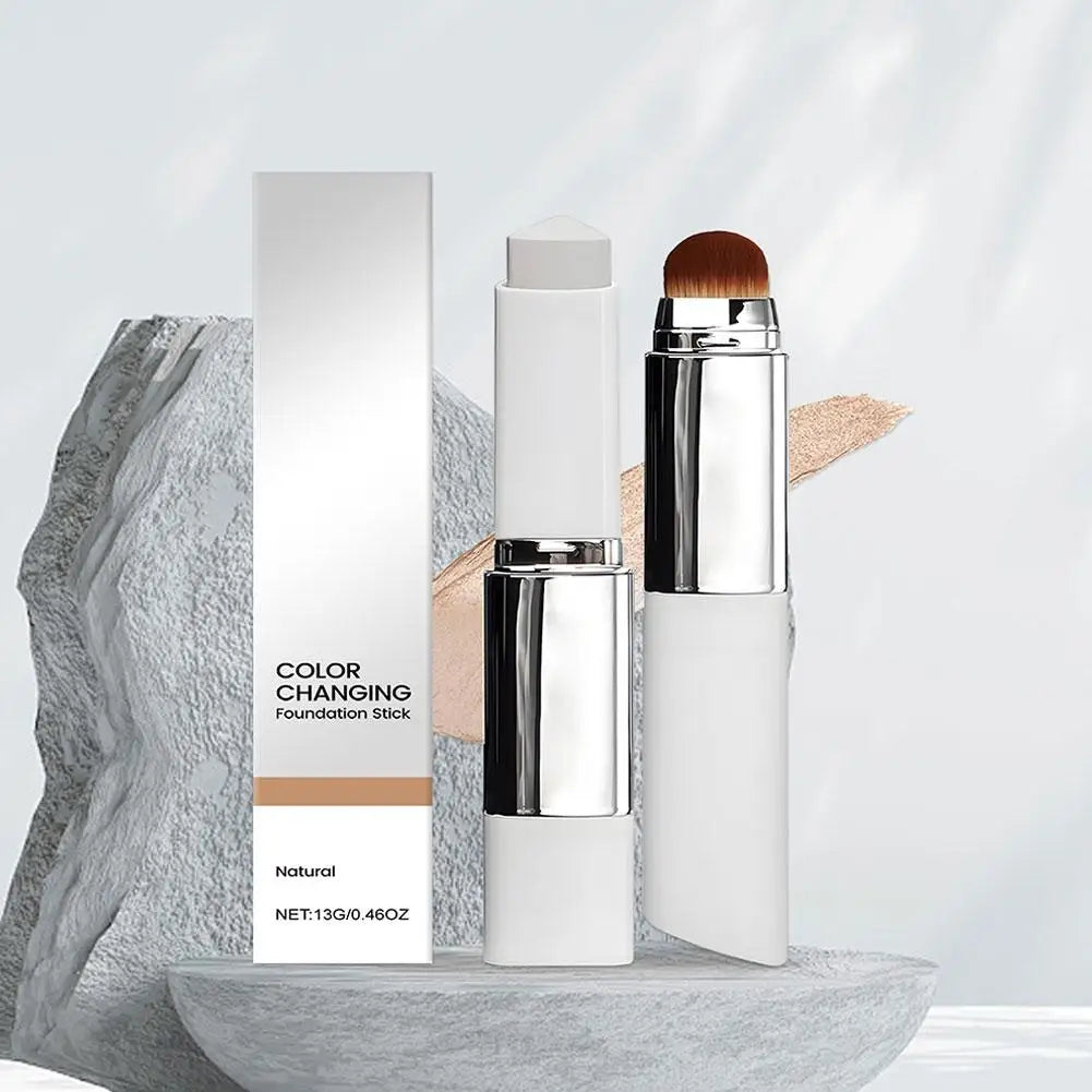 Self-Adjusting Color Changing Foundation Stick - 2-in-1 Hydrating & Brightening Base
