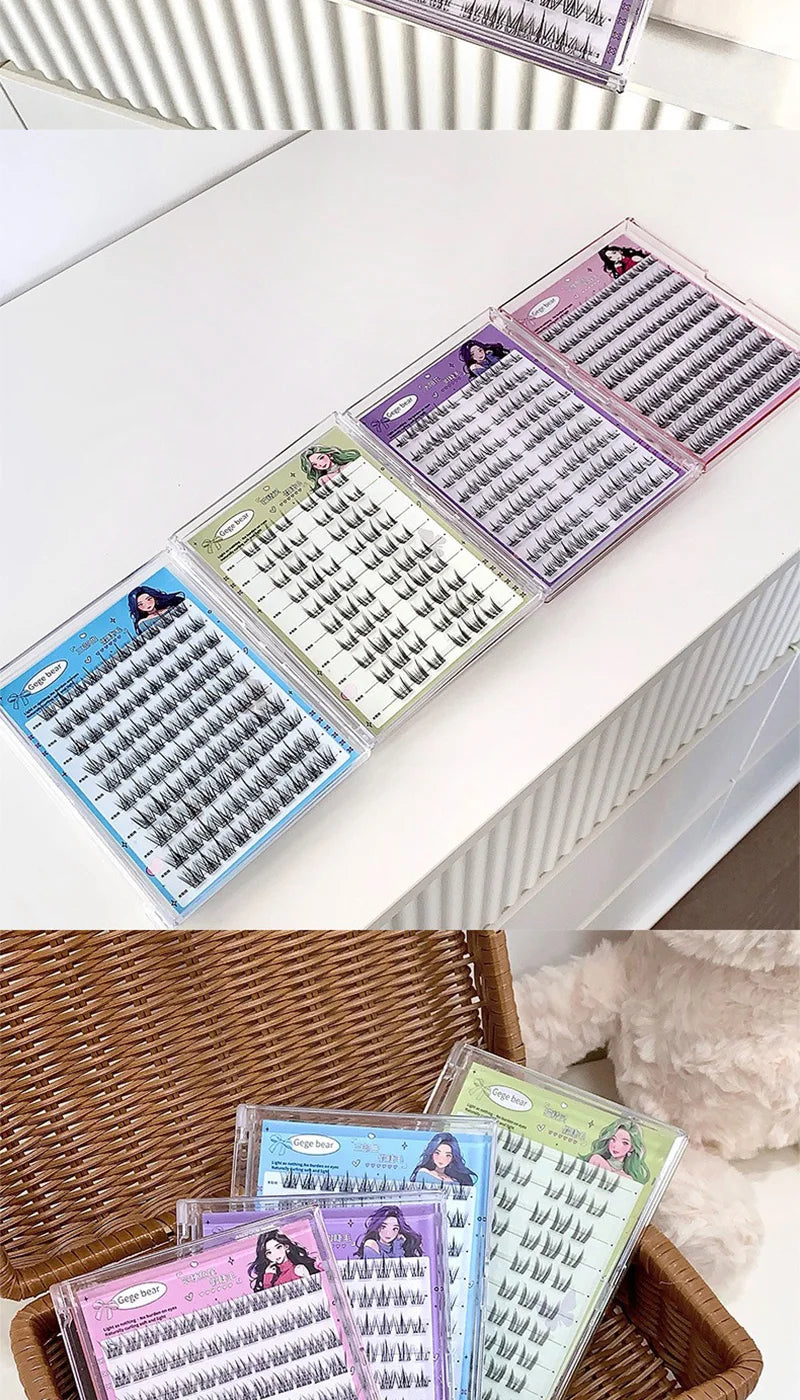 Gege Bear Glue-Free False Eyelashes - Natural Self-Adhesive Lashes