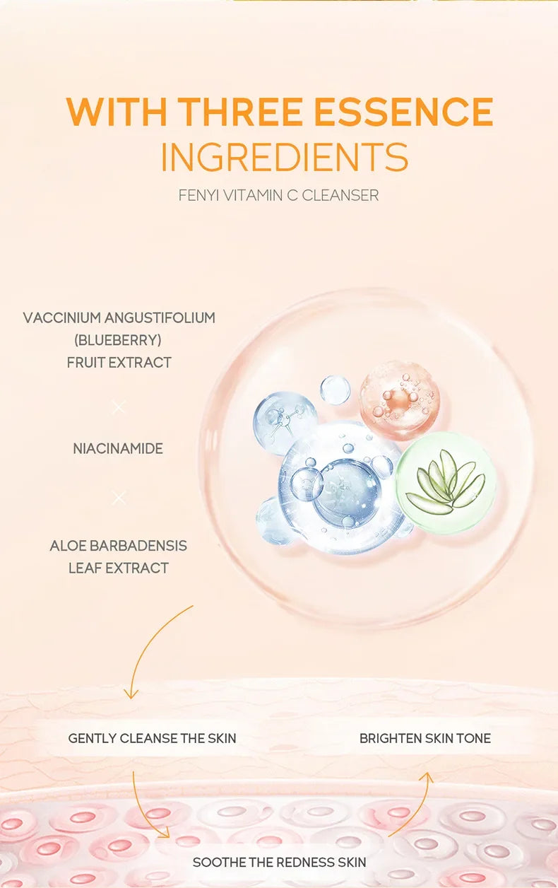 Vitamin C & Cherry Blossom Face Wash | Hydrating & Blackhead Care