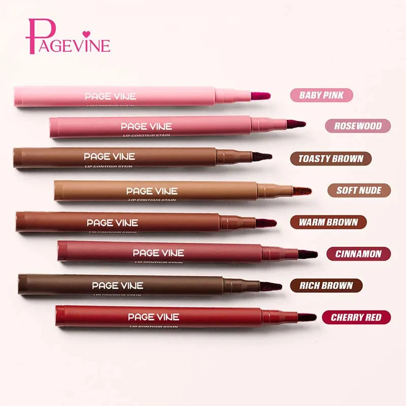 Waterproof Matte Lip Liner Pencil - Long-Lasting Velvet Lip Contour Pen