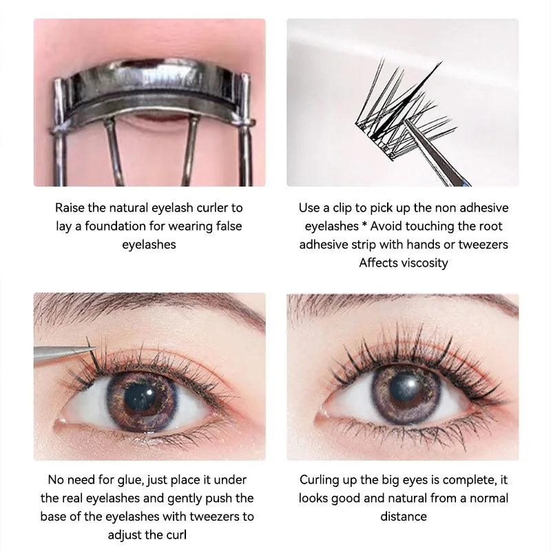 Gege Bear Glue-Free False Eyelashes - Natural Self-Adhesive Lashes