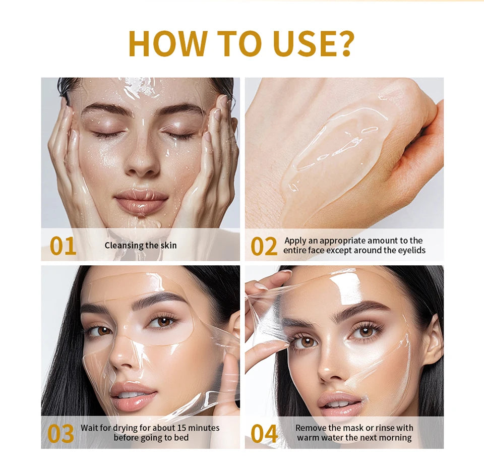 Korean Bio-Collagen Overnight Peel-Off Mask | Lifting & Anti-Wrinkle